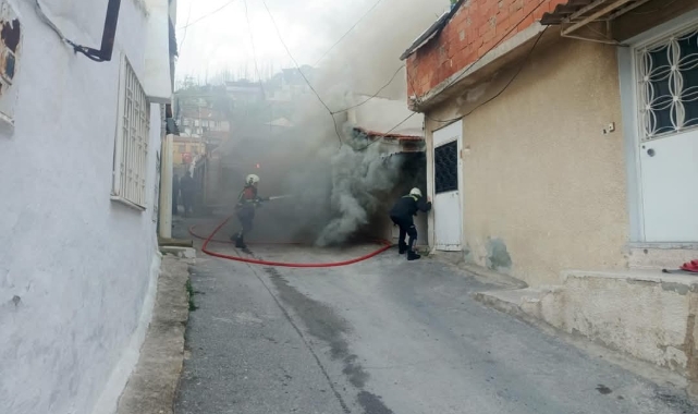 Söke'de elektrikli şofbenden yangın çıktı!