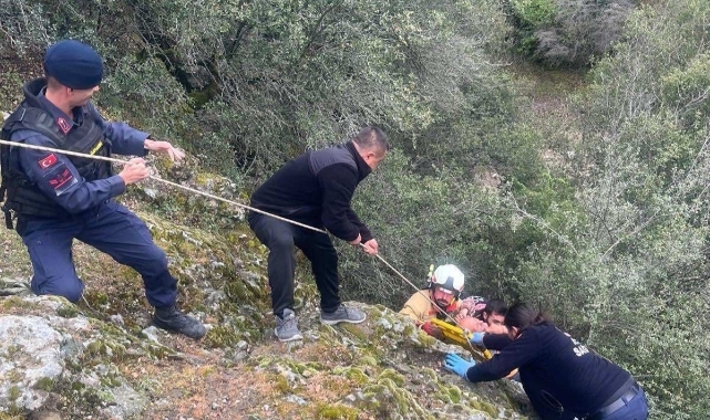 Uçurumdan yuvarlanan zihinsel engelli adam yaralandı