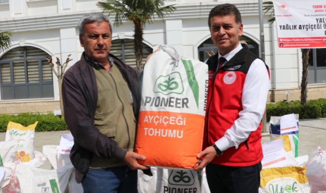 Yalova'da çiftçiye 1 ton 890 kilo tohum desteği