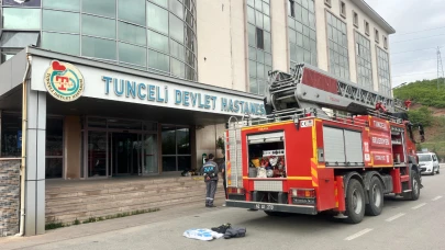 Tunceli Devlet Hastanesi'nde korkutan yangın
