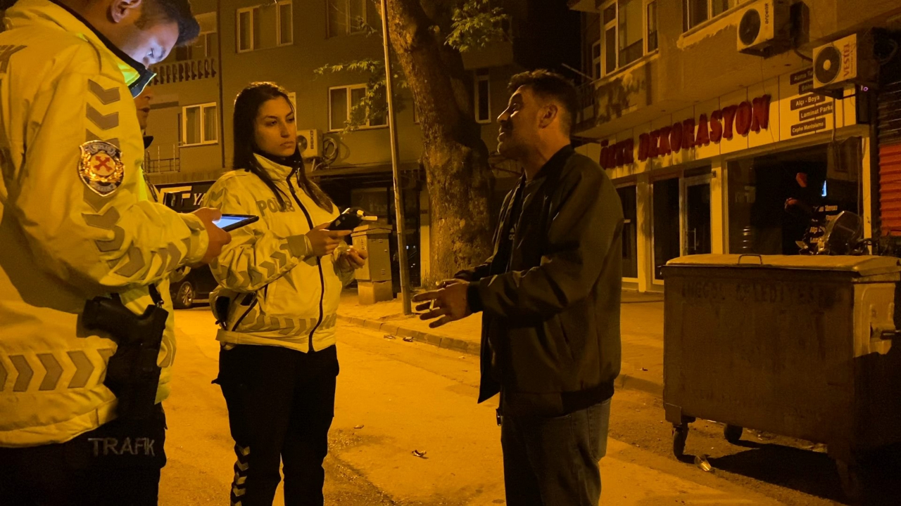 Bursa'da polisin alkollü sürücüyle imtihanı!