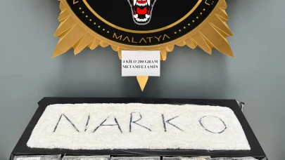 Malatya’da 4 kilo metamfetamin ele geçirildi