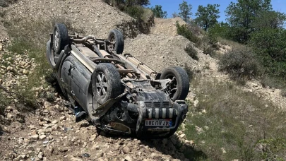 Mardin'de otomobil yamaçtan düştü: 1 yaralı