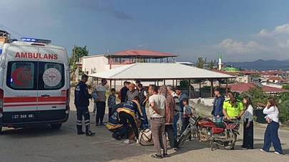 Gaziantep'te motor devrildi! 1 yaralı