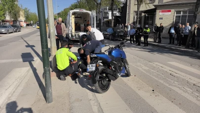 Bursa'da kaza yapan motosikletteki 2 kişi yaralandı