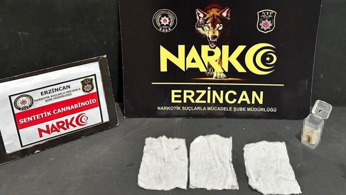 Erzincan’da bir miktar uyuşturucu ele geçirildi