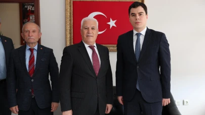 Başkan Bozbey'den Orhaneli Kaymakamı Muhammed Furkan Tuna'ya ziyaret
