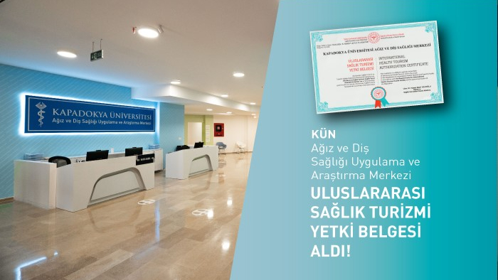 KÜN Uluslararası Sağlık Turizmi Yetki Belgesi aldı