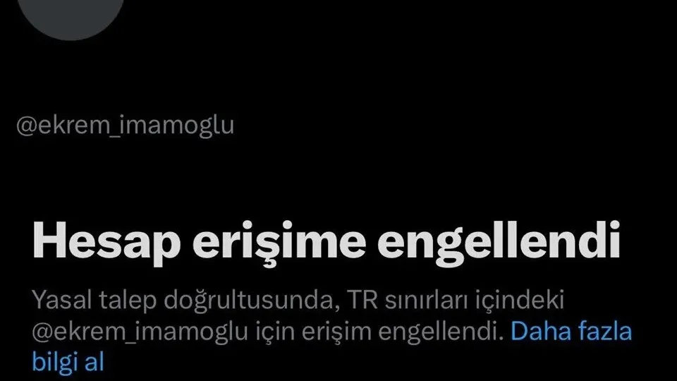 Ekrem İmamoğlu'nun X hesabına erişim engeli geldi