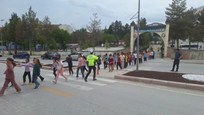 Hisarcık’ta öğrencilere trafik eğitimi