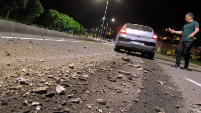 Erzurum’da otomobil refüje çarptı! 1 yaralı
