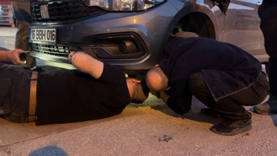 Bursa'da otomobilin motoruna giren kedi kurtarıldı