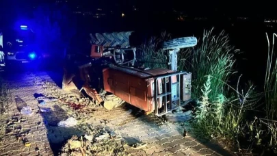 Manisa'da traktör devrildi! 1 ölü, 1 yaralı