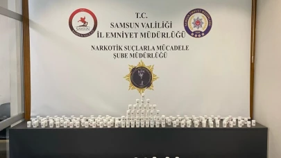 Samsun'da 14 bin 408 adet uyuşturucu hap ele geçirildi