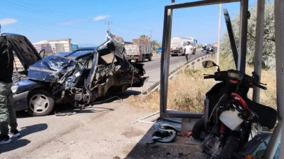 Ayvalık'ta zincirleme trafik kazası: 4 yaralı