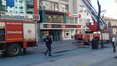 Bolu'da çatı yangını