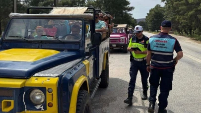Safari araçlarına jandarma denetimi