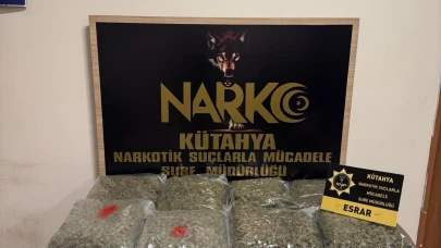 Kütahya'da uyuşturucu operasyonu! 15 kilo esrar ele geçirildi