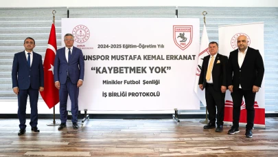 "Mustafa Kemal Erkanat Kaybetmek Yok" Minikler Futbol Şenliği protokolü imzalandı