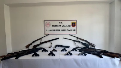 Alanya'da yasa dışı silah ve mühimmat operasyonu