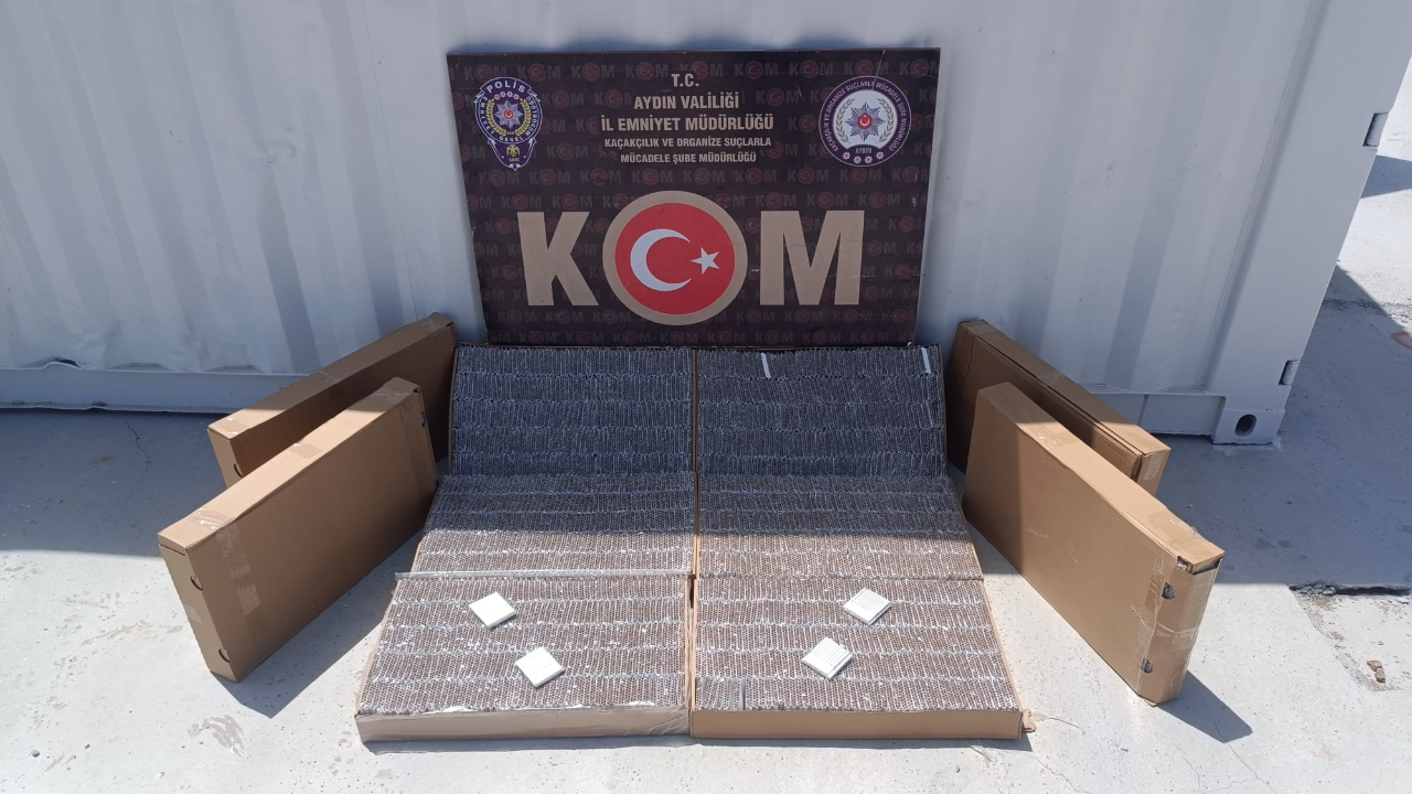 Aydın’da 51 bin adet doldurulmuş makaron ele geçirildi