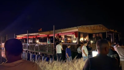 Restoranın sürüklenmesi büyük paniğe neden oldu