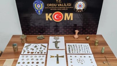 Ordu’da 133 adet tarihi obje ele geçirildi
