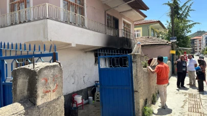 Sungurlu’da maddi hasarlı ev yangını