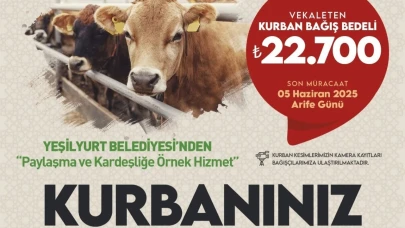 Yeşilyurt Belediyesi’nden kurban bağışı hizmeti