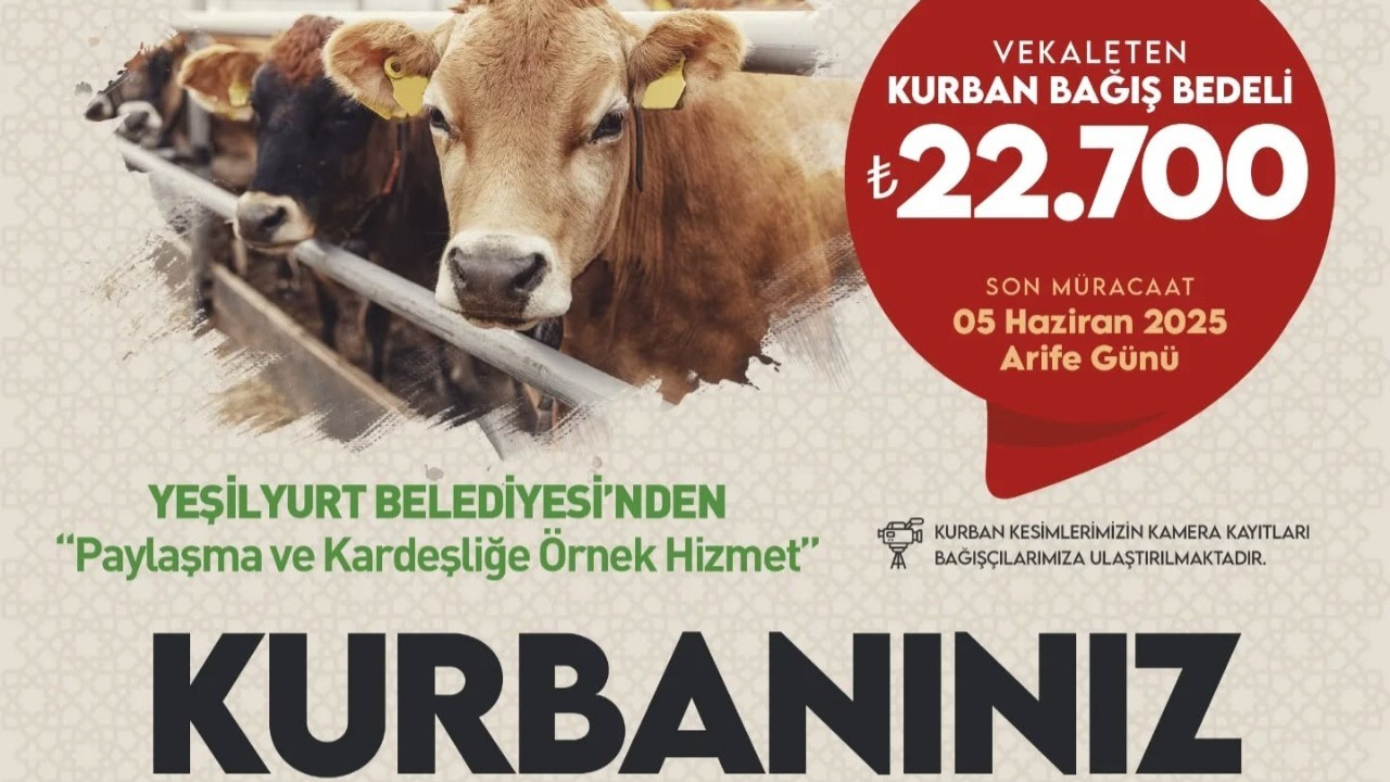 Yeşilyurt Belediyesi’nden kurban bağışı hizmeti