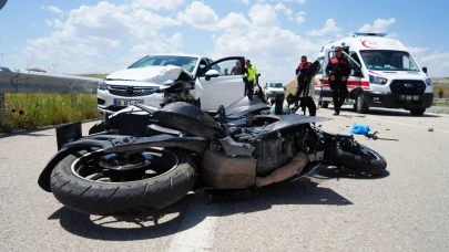 Kırıkkale'de otomobil ile motosiklet çarpıştı: 1 ağır yaralı
