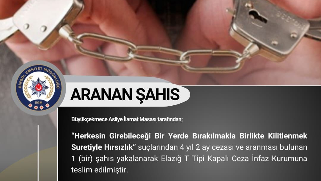 Bingöl’de arama kaydı bulunan 4 kişi yakalandı