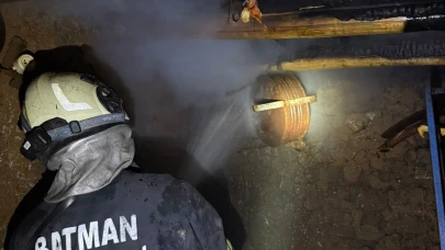 Batman'da ahır yangını