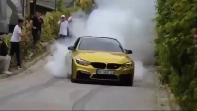 Drift atıp trafiği tehlikeye düşüren sürücü yakalandı