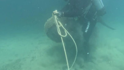 Güvercinada’da deniz dibinden 1.5 ton atık çıkarıldı