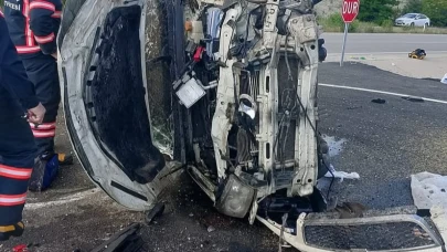 Çankırı'da refüje çarpan otomobil takla attı: 1 ölü, 3 yaralı