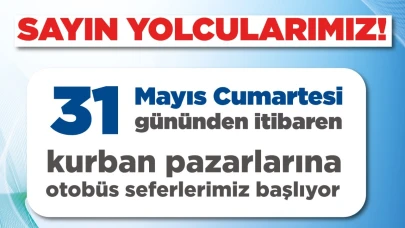 Büyükşehir Ulaşım A.Ş.’den kurban pazarlarına özel otobüs seferleri