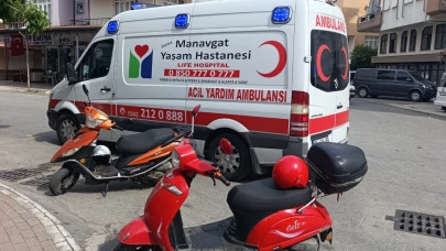 Kamyonete çarpmamak için frene bastı, elektrikli bisikletiyle devrildi