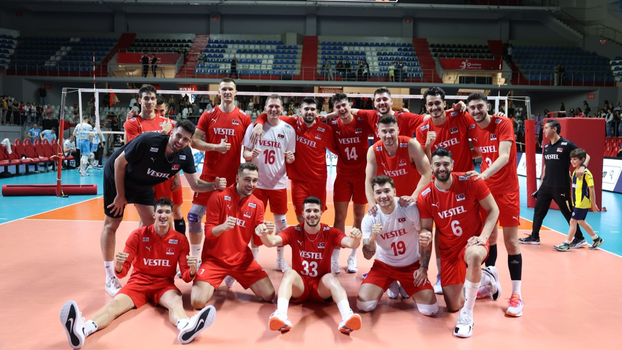 A Milli Erkek Voleybol Takımı, Slovenya'yı mağlup etti