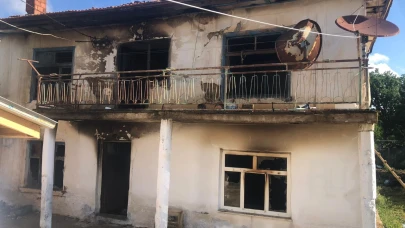 Hüyük’te korkutan ev yangını