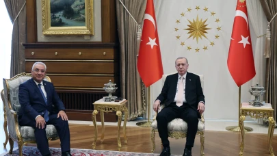 Cumhurbaşkanı Erdoğan DSP Genel Başkanı Aksakal'ı kabul etti