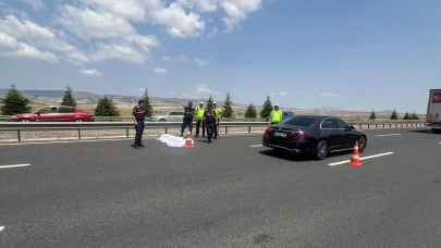 Polatlı otobanda otobüsün çarptığı yaya hayatını kaybetti