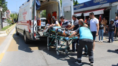 Aydın'da refüje çarpıp savrulan motosiklet sürücüsü yaralandı