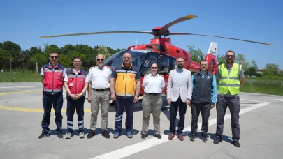 Samsun'daki ambulans helikopter 5 yılda bin 190 hastanın imdadına yetişti