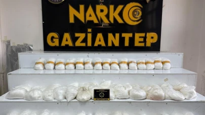 Gaziantep'te 58 kilo metamfetamin ele geçirildi