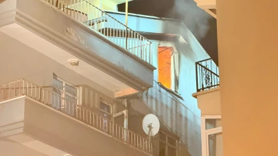 Polatlı'da 5 katlı binada yangın çıktı