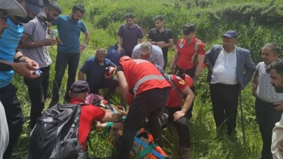 Hakkari'de dağdan düşen yaralı şahıs kurtarıldı
