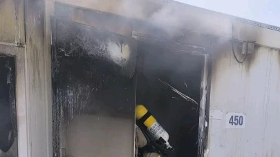 Antakya'da konteyner yangını