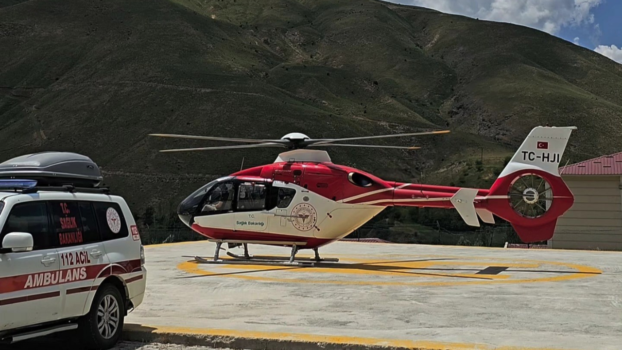 54 yaşındaki hasta için helikopter ambulans havalandı