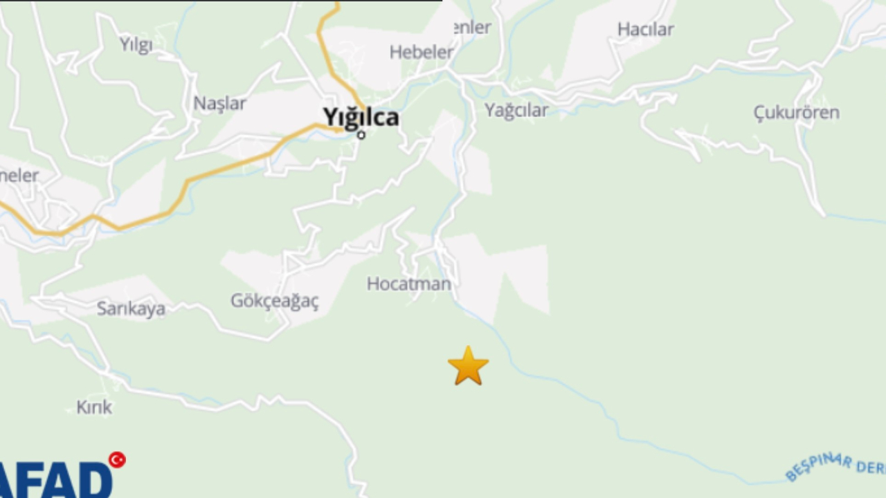 Yığılca'da 3.3 büyüklüğünde deprem oldu